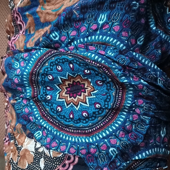 EARTHBOUND TRADING CO Harem Boho Hippie Gypsy Loose High Waist Pants Women Small - Picture 4 of 9